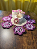 Stone Heart Trinket Box with Floral Vases