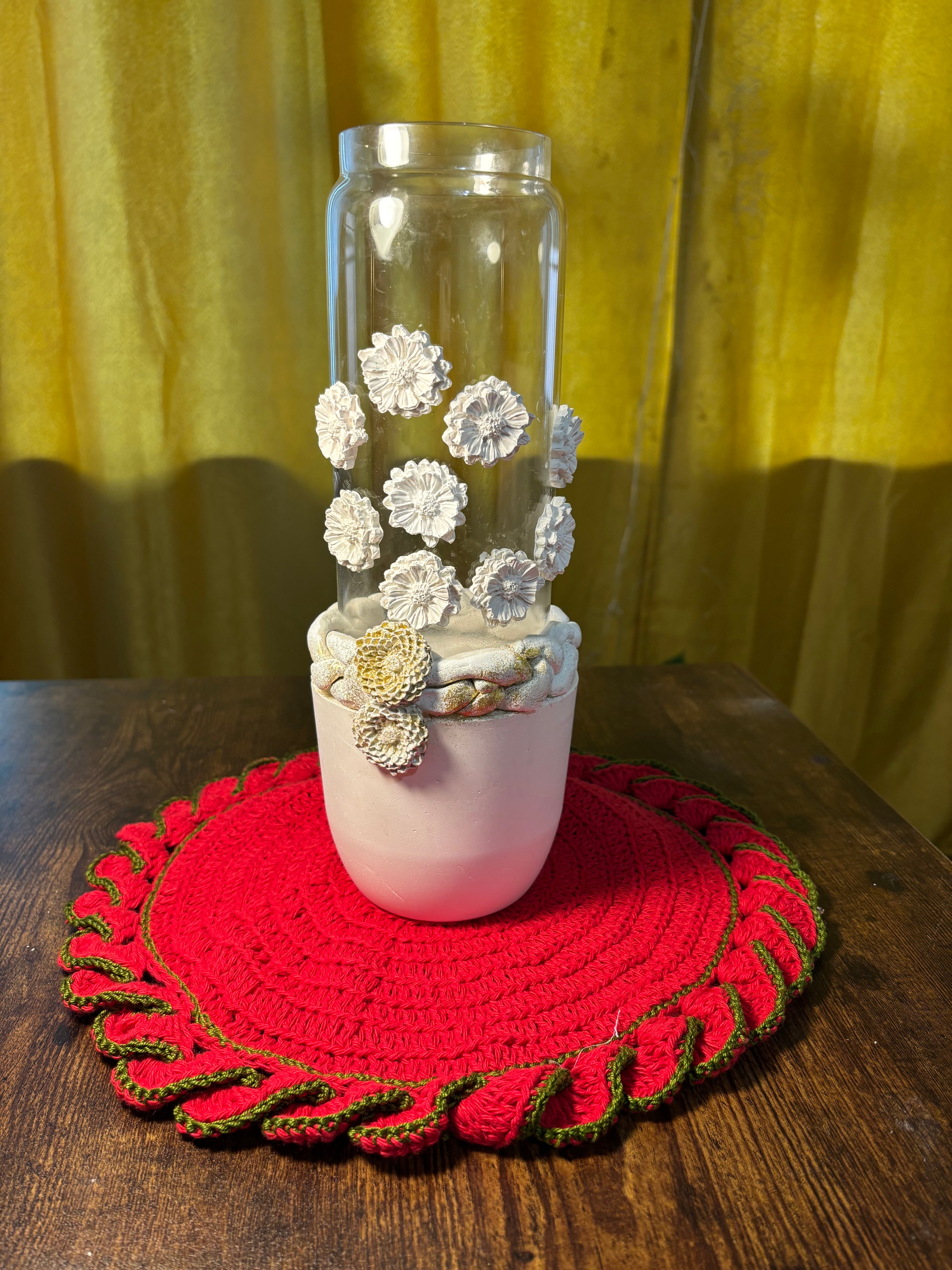 Resin Bloom Glass Vase